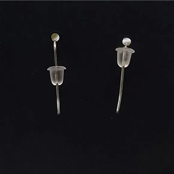 "5/$25" Metallic Silver Disco Ball Dangle Earrings - Picture 7 of 7